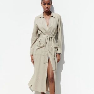 Zara linen midi dress